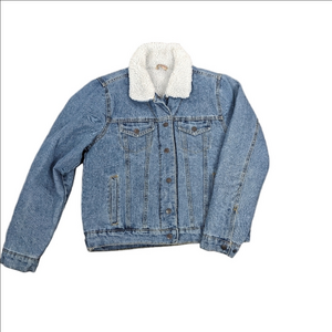Highway Jeans Denim Sherpa Jacket Size Large
